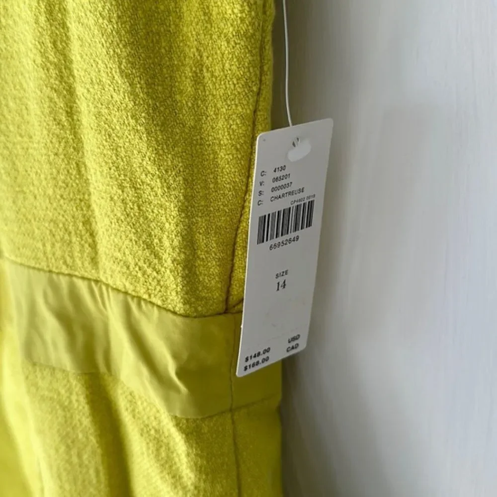 Anthropologie Yellow Green Sundress Sleeveless Square Neck - Picture 8 of 9